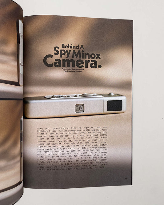 Where is the cool Issue 7 spy minox camera inside